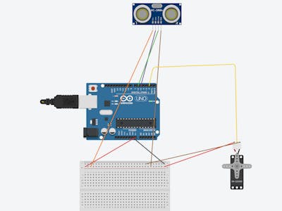 A gate with ultrasonic sensor and servo// - Arduino Project Hub