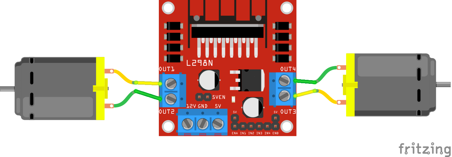 how to use the l298n motor driver with 12v motors