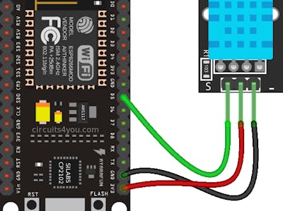 Nodemcu temperature sensor dht11