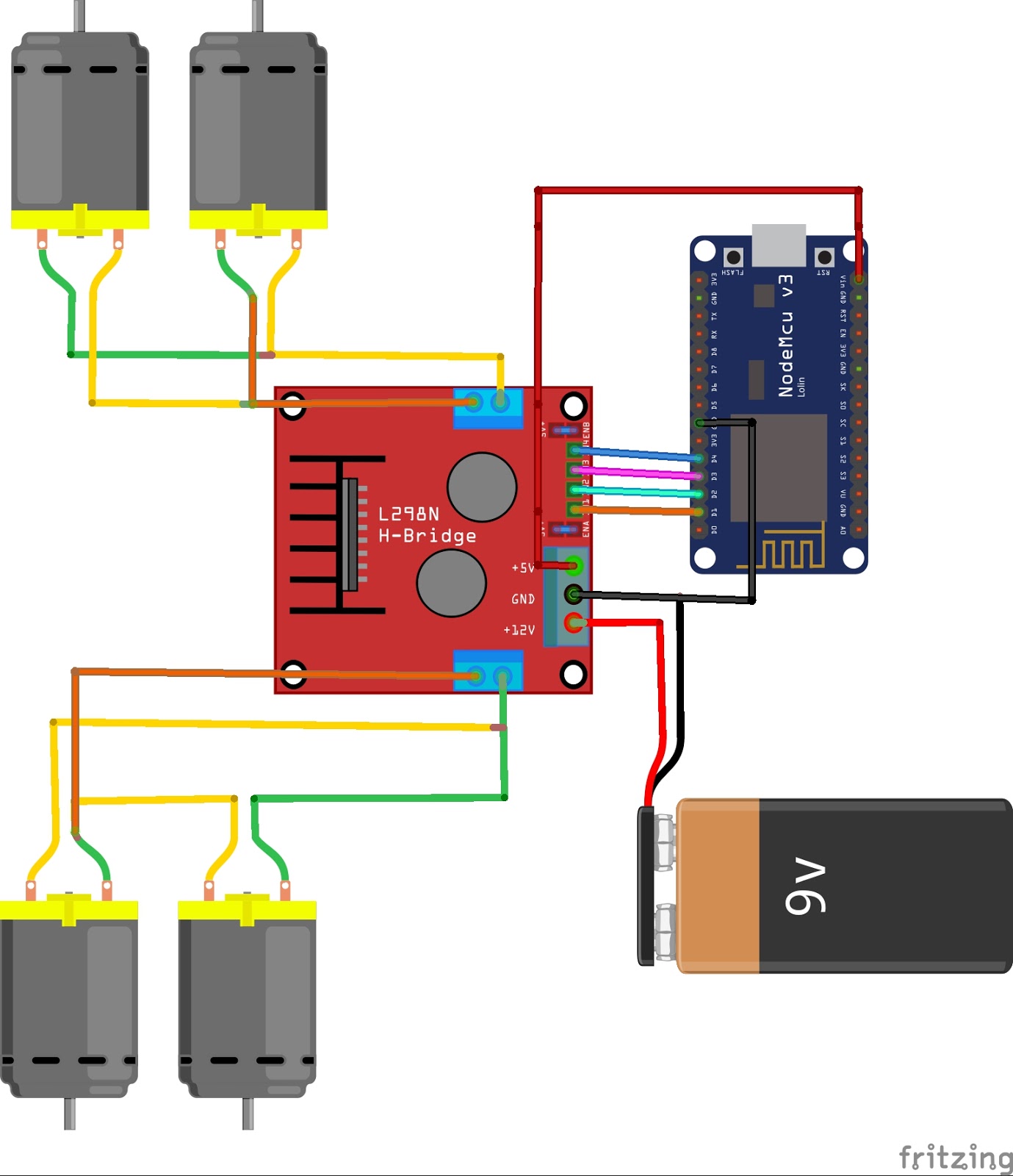 IoT Based Android phone accelerometer controlled robot - Blynk Projects