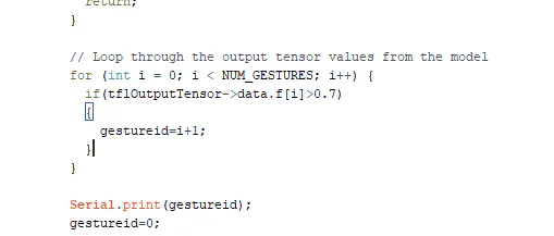 Gesture ID Returned