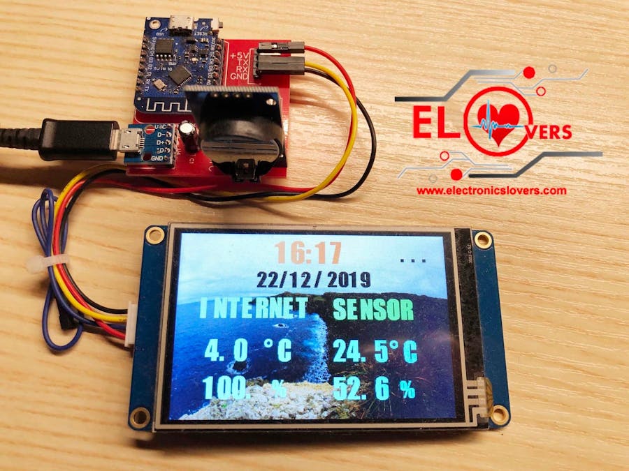 DIY Wireless based Weather Station Project by using Nextion