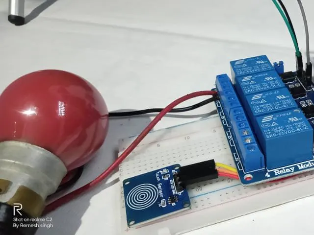 Using TTP223B touch module and relay to control AC/DC load w - Hackster.io