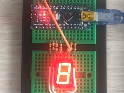 Controling single 7 segment display with Arduino