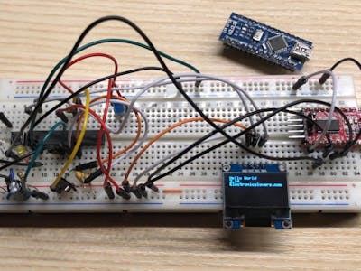 Interacting with an OLED Display via an I2C Bus system