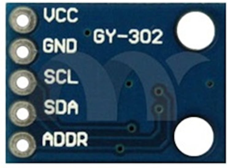 Figure 1 - BH1750 Sensor Pins.