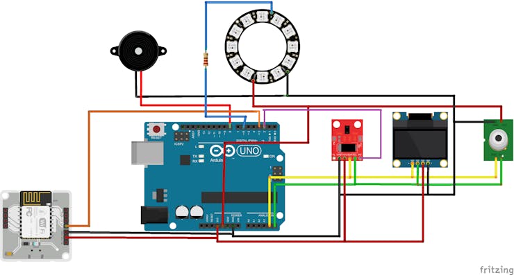 Contactless thermometer circuit