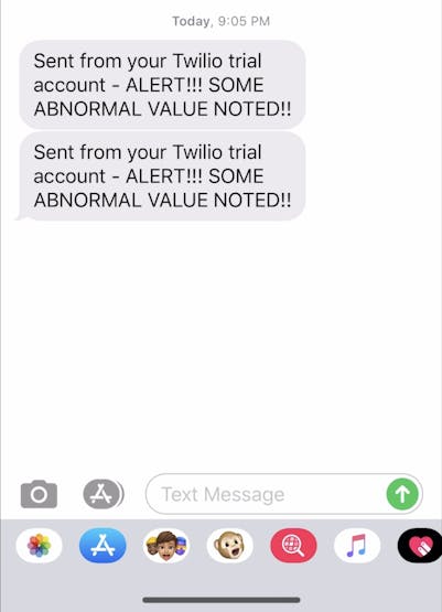 SMS alert on authoritie's phone