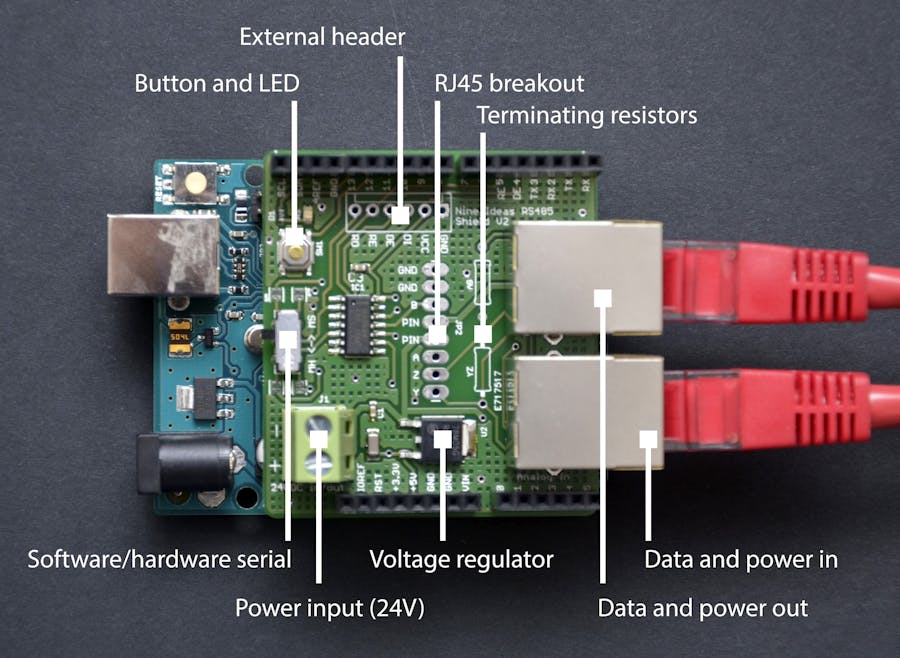 Arduino Bus-Powered RS485 Shield