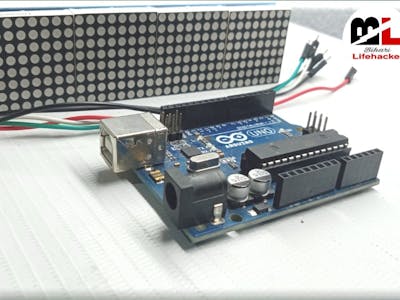 Arduino tutorial: LED Matrix red 32x8 256 Led