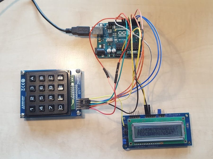 Using the Pmod KYPD and the Pmod CLS with Arduino Uno