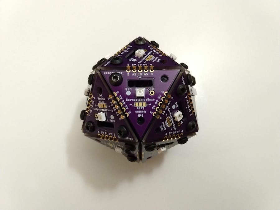 IcosaLEDron FeatherWing Sense