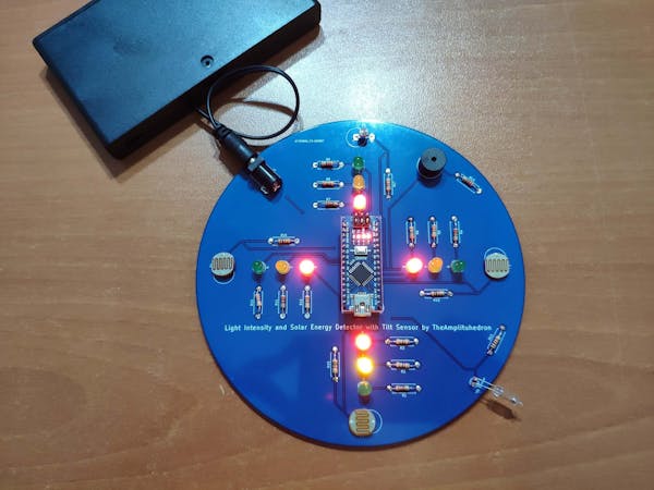 Light Intensity and Solar Energy Detector with Tilt Sensor - Arduino ...