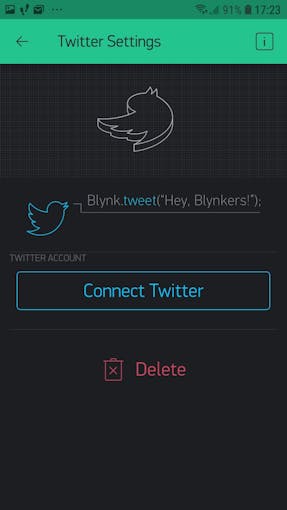 Click on "Connect Twitter"