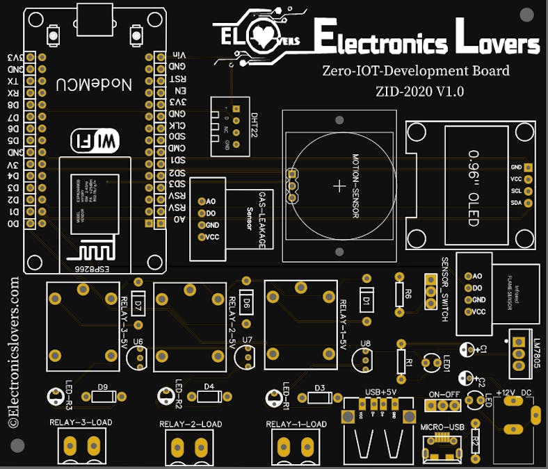 ElectronicsLovers ZERO-IoT-Development Board – ZID-2020