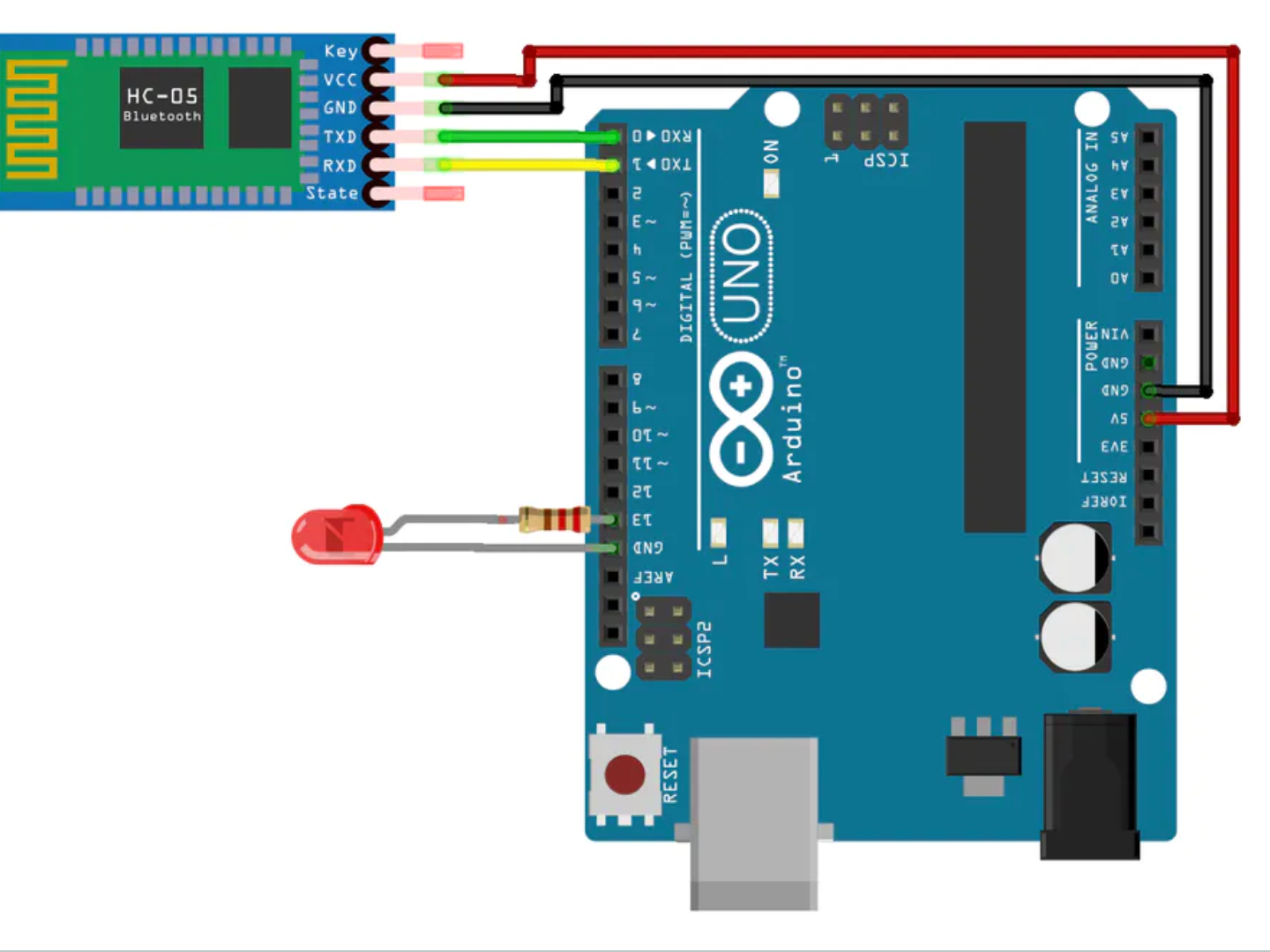 Controlling Led Using HC-05 Bluetooth Module - Arduino Project Hub