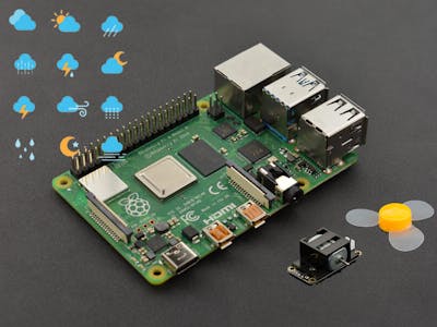 Fetch real-time weather&control the speed with Raspberry Pi