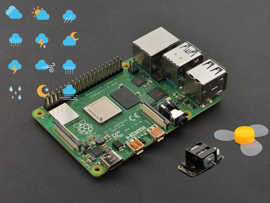 Fetch real-time weather&control the speed with Raspberry Pi
