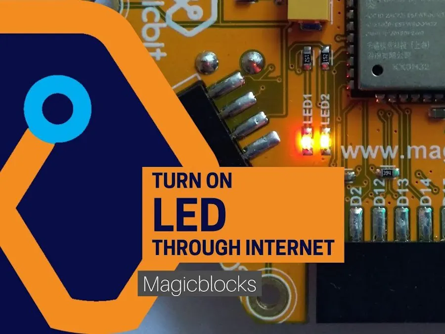 Turn On LED through Internet [MagicBlocks]