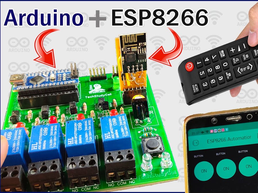 Arduino ESP8266 Control Relay with Blynk & IR