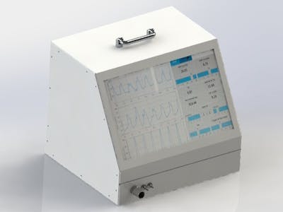 Respiros Ventilator with alarms, monitoring and security