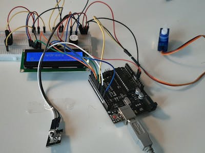 IR servo with LCD display and buzzer ALLARM