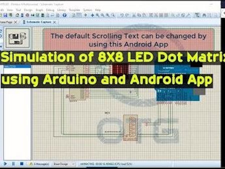Simulation of 8X8 Matrix Display | Arduino & Android App