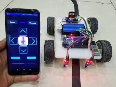 Line Follower and Android Application Control Robot