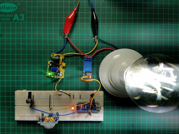 Motion Sensor based Light Control - Arduino Project Hub