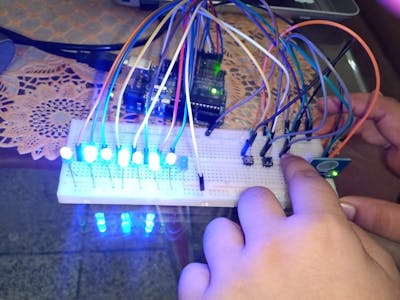 LED pattern changer using push buttons