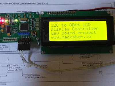 I2C to 8Bit LCD Display Controller