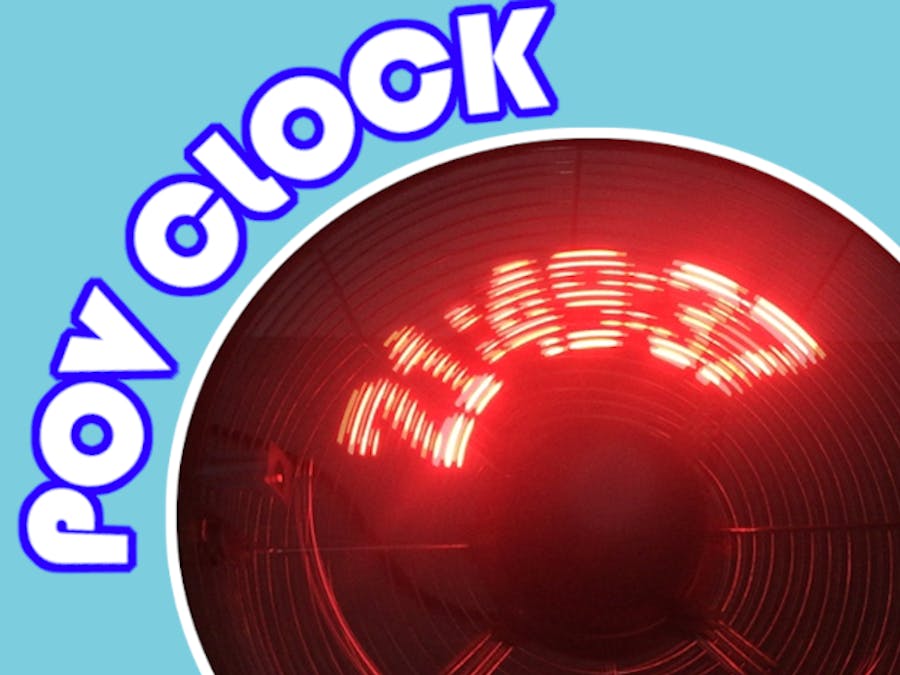 creating pov clock form an old fan and ds1307 rtc arduino project hub