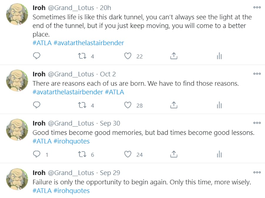Uncle Iroh Twitter Bot