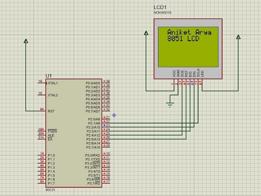 Interfacing NOKIA5110 display with 8051