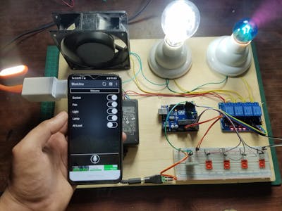 Touch and Android Application Controlled switch board