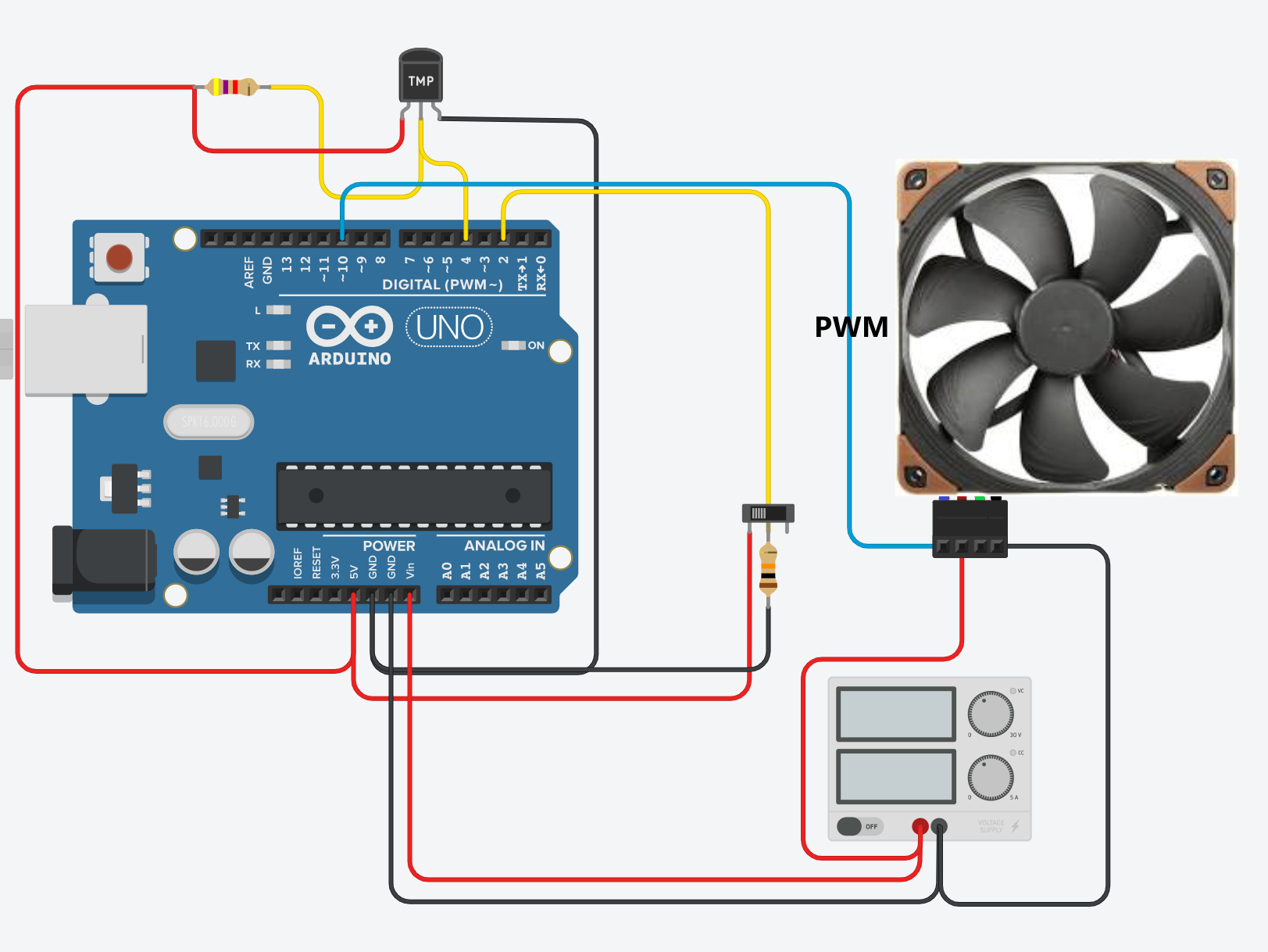 PWN Fan Controller With Temp Sensing And Button Override - Hackster.io