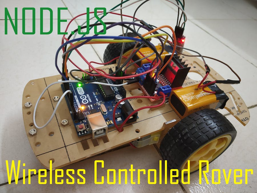 Node.js web page controlled Robotic Car (Wireless)