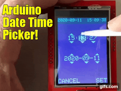 Arduino Date and Time Picker