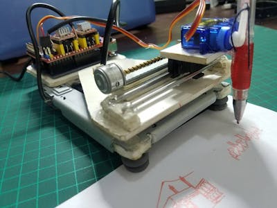 Mini CNC plotter machine at home