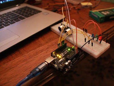 RGB LED Based on Distance