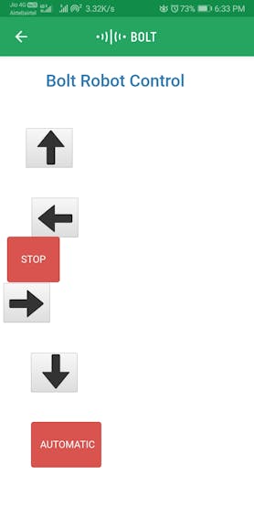 Control Interface for Controlling Robotic Car through Mobile App