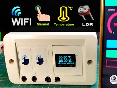 Home Automation with NodeMCU LDR Temperature Control Relay