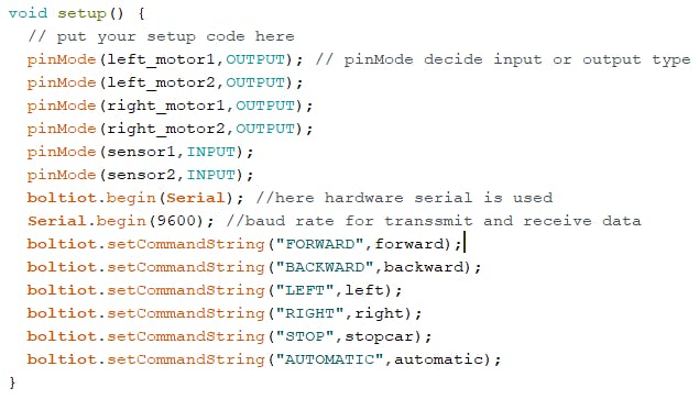 Arduino Code Setup