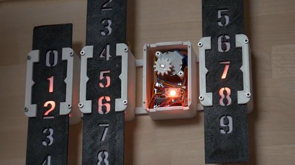 3d Printed Stepper Motor Clock Goes Up And Down With The Time