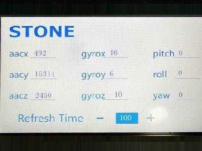 Stone Lcd + Acceleration Gyroscope Sensor