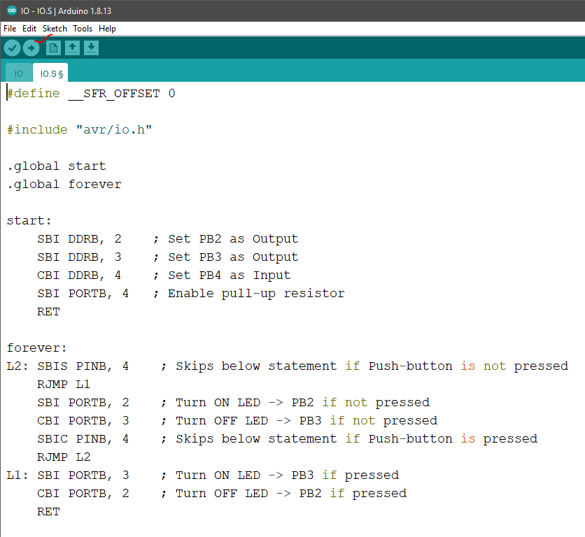 arduino assembly language