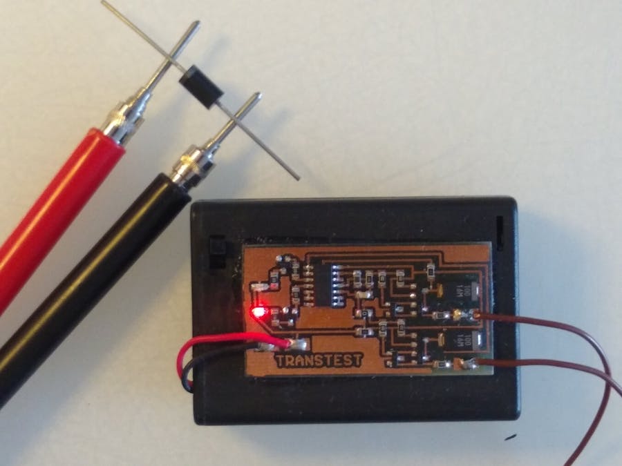 In-circuit transistor and diode tester