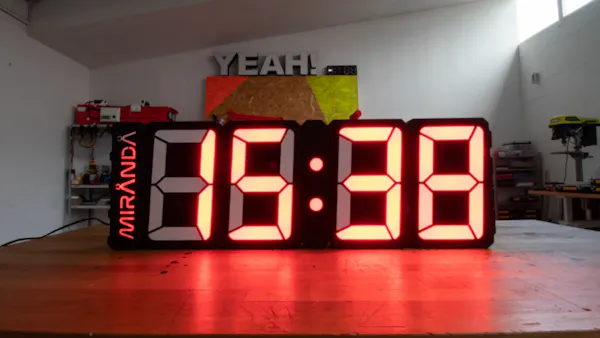 This Giant 3D-Printed LED Clock Sets Its Own Time - Hackster.io