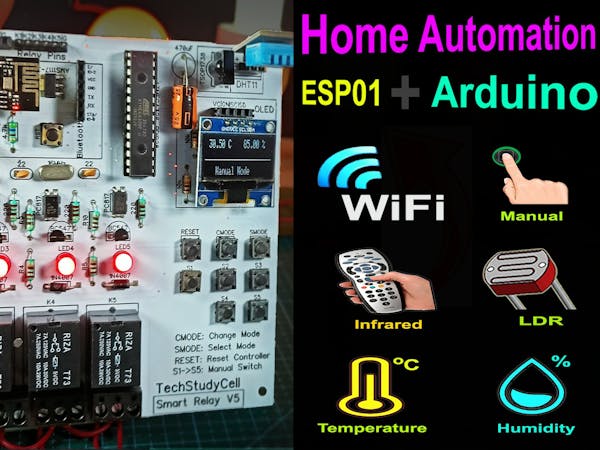 Home Automation Using Arduino And Wifi Module Esp01 Arduino Project Hub