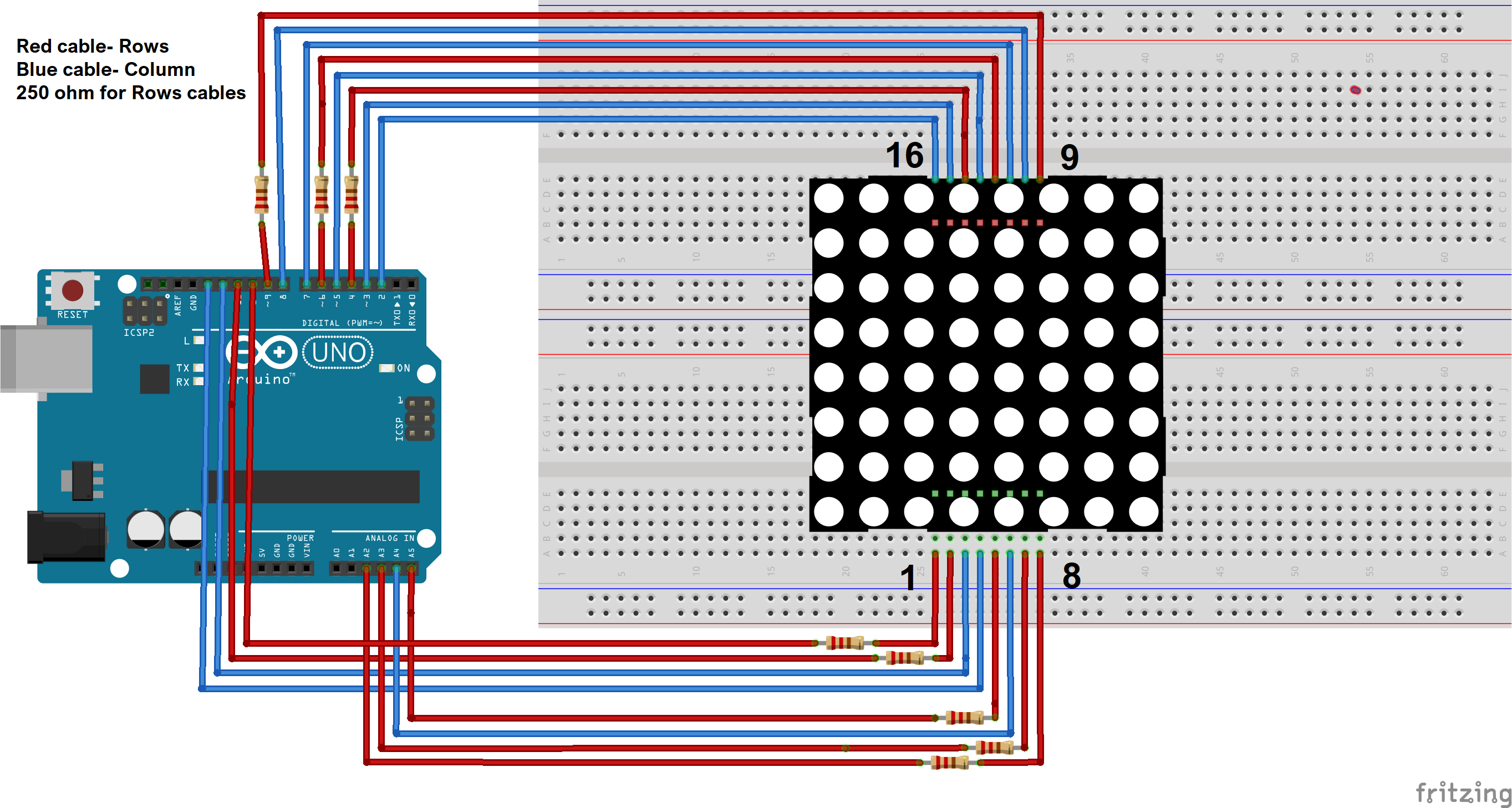 8x8 Led Matrix Interfacing With Arduino Hackster Io